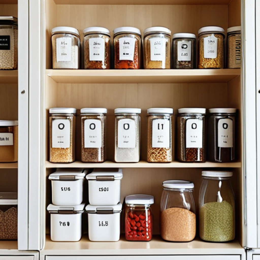 **

Prompt: *A brightly lit, organized Swedish kitchen pantry. Focus on reusable containers, clear labeling, and fresh, seasonal produce. Emphasis on reducing food waste and mindful meal planning.  KRAV and EU-ekologiskt labels visible on some products. Warm, inviting atmosphere.*

**