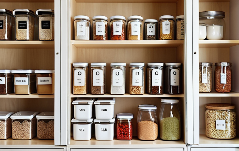 **

Prompt: *A brightly lit, organized Swedish kitchen pantry. Focus on reusable containers, clear labeling, and fresh, seasonal produce. Emphasis on reducing food waste and mindful meal planning.  KRAV and EU-ekologiskt labels visible on some products. Warm, inviting atmosphere.*

**